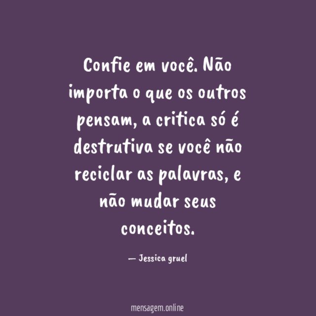 Confie em você