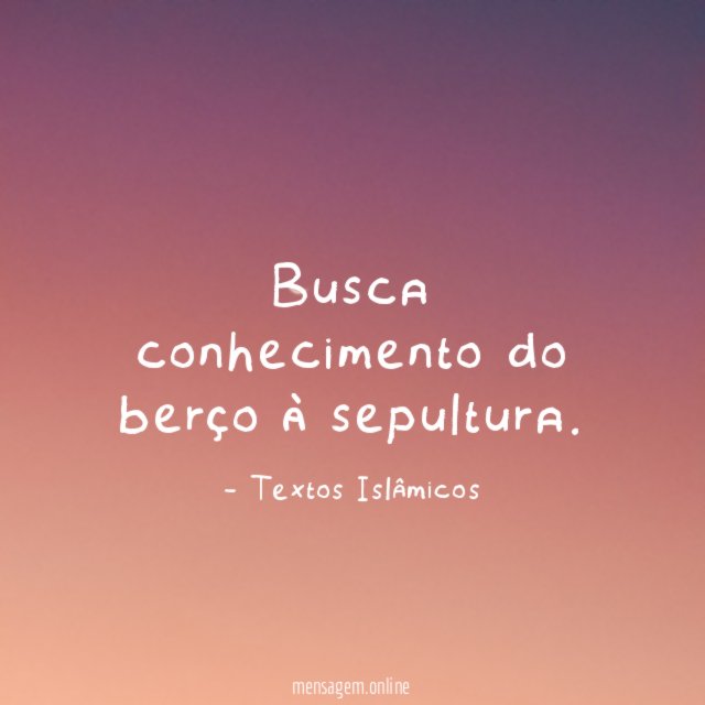 Busca conhecimento do berço à sepultura