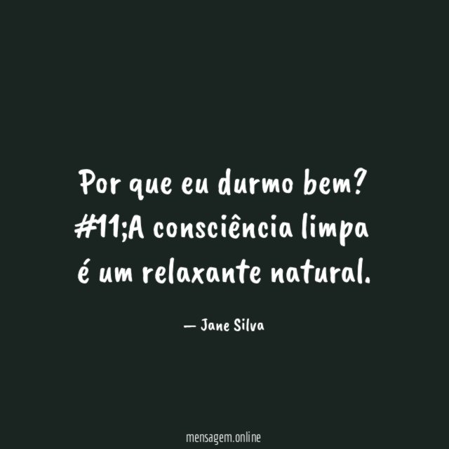 Por que eu durmo bem