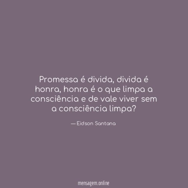 Promessa é divida