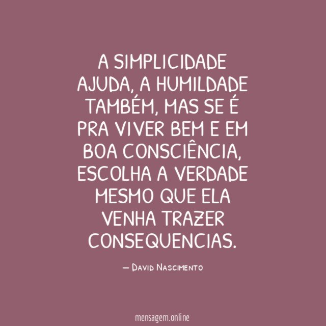 A SIMPLICIDADE AJUDA