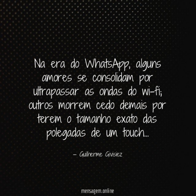 Na era do WhatsApp