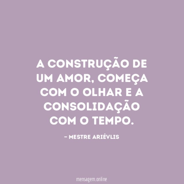 A construção de um amor