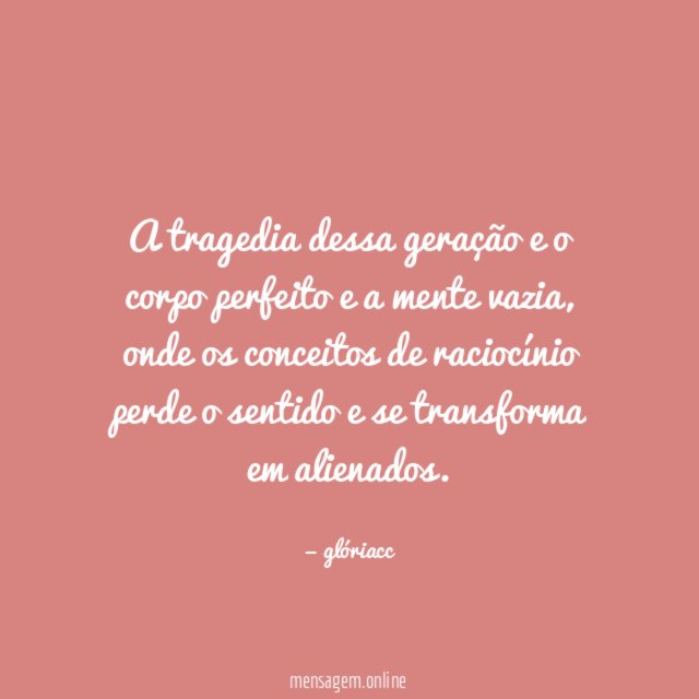 A tragedia dessa geração e o corpo perfeito