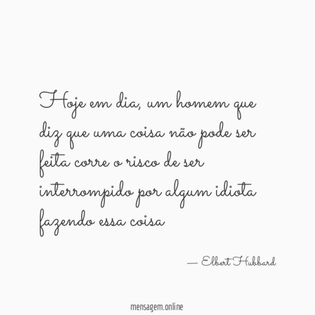 Hoje em dia