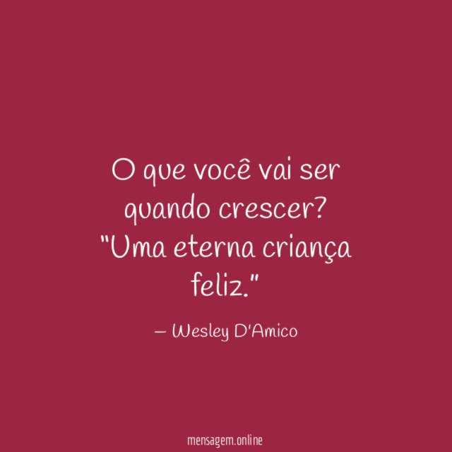 O que você vai ser quando crescer