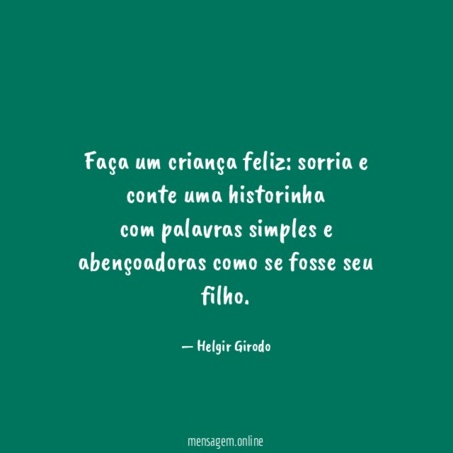 Faça um criança feliz