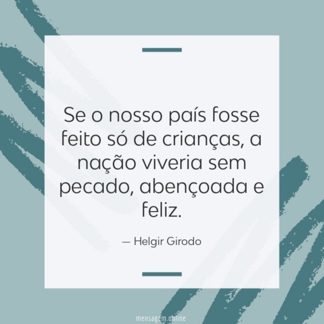Se o nosso país fosse feito só de crianças