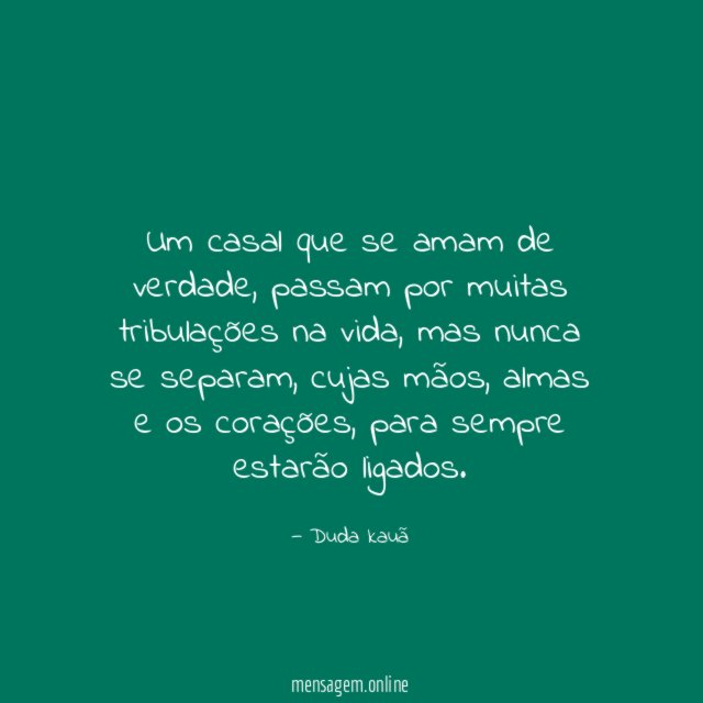 Um casal que se amam de verdade