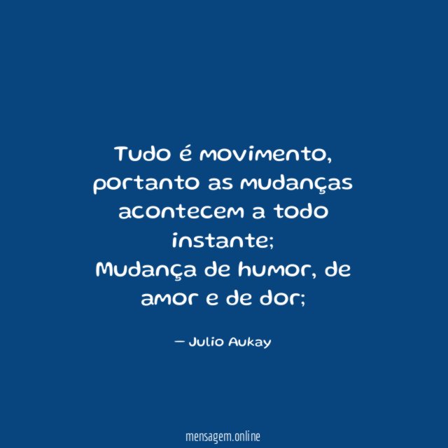 Tudo é movimento
