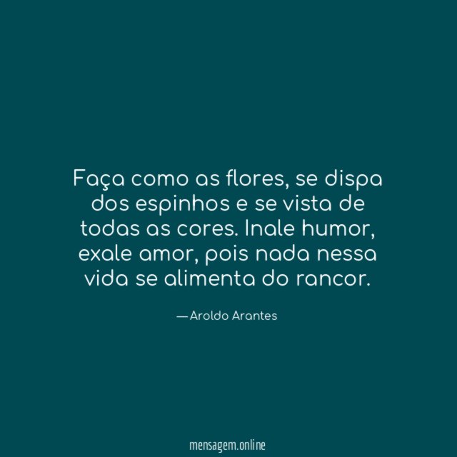 Faça como as flores