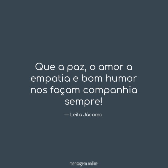 Que a paz