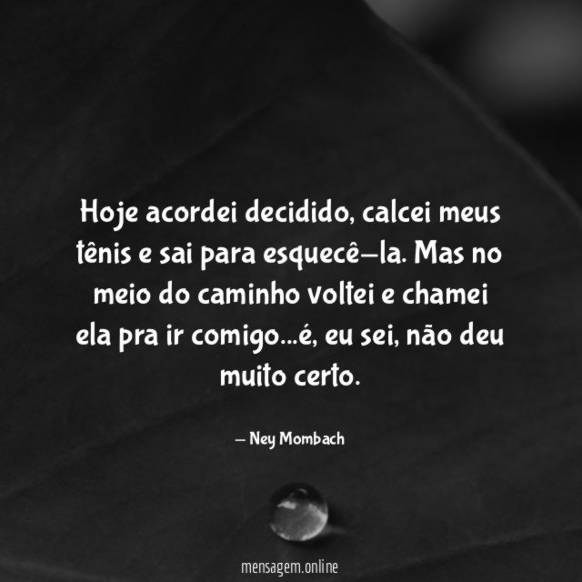 Hoje acordei decidido