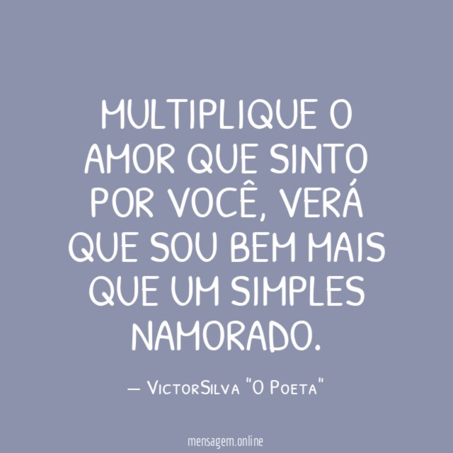 Multiplique o amor que sinto por você
