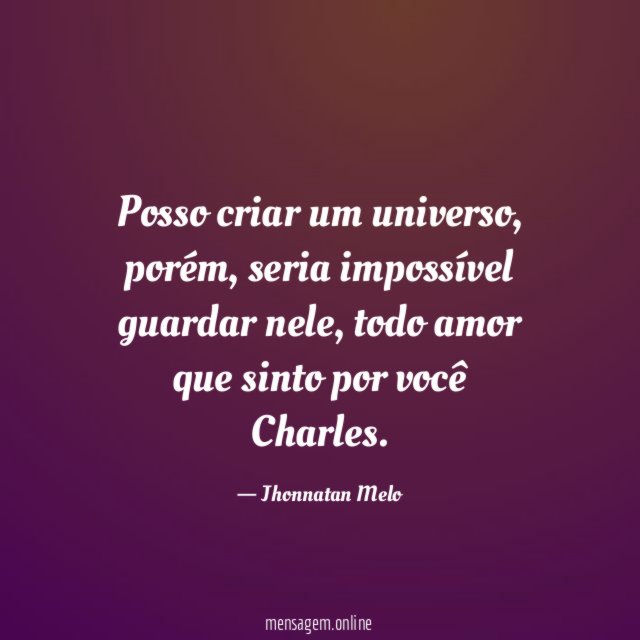 Posso criar um universo