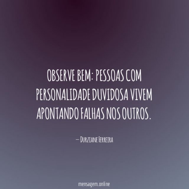 Observe bem