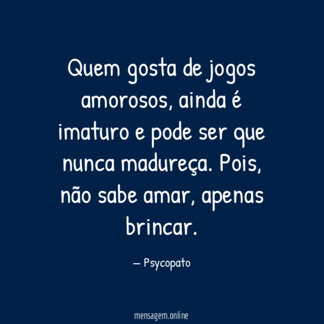 Quem gosta de jogos amorosos