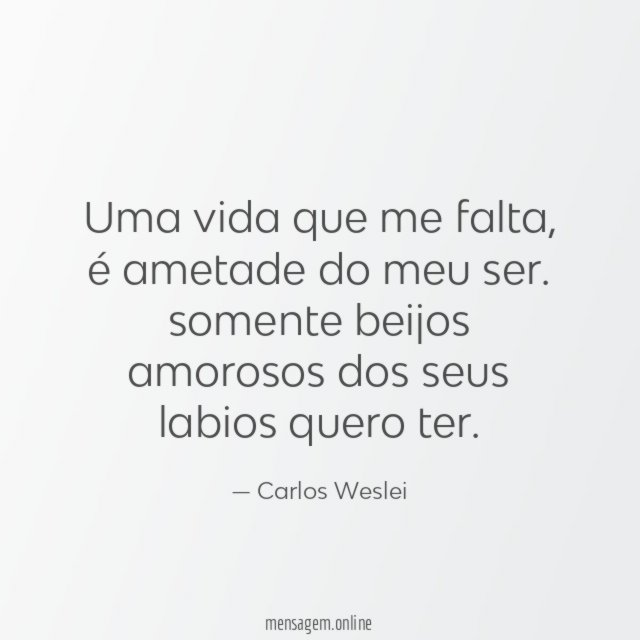 Uma vida que me falta