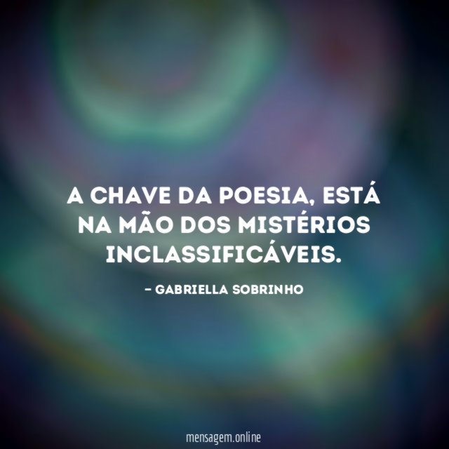 A chave da poesia