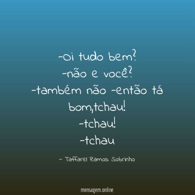 Oi tudo bem