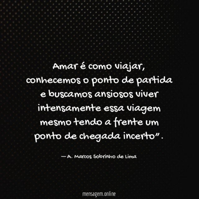 Amar é como viajar