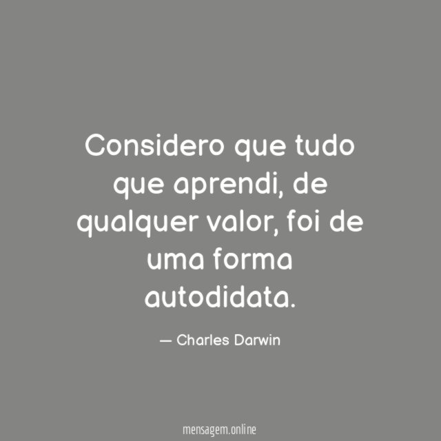 Considero que tudo que aprendi