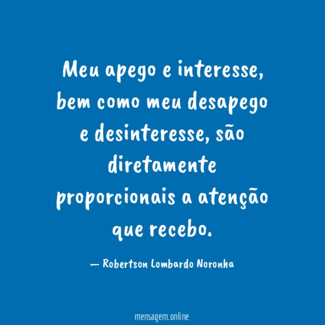 Meu apego e interesse