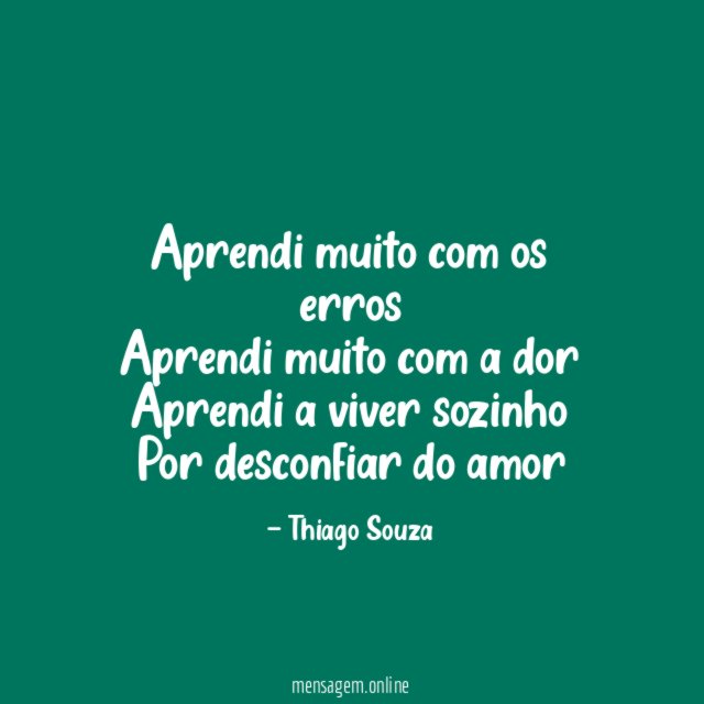 Aprendi muito com os erros Aprendi muito com a