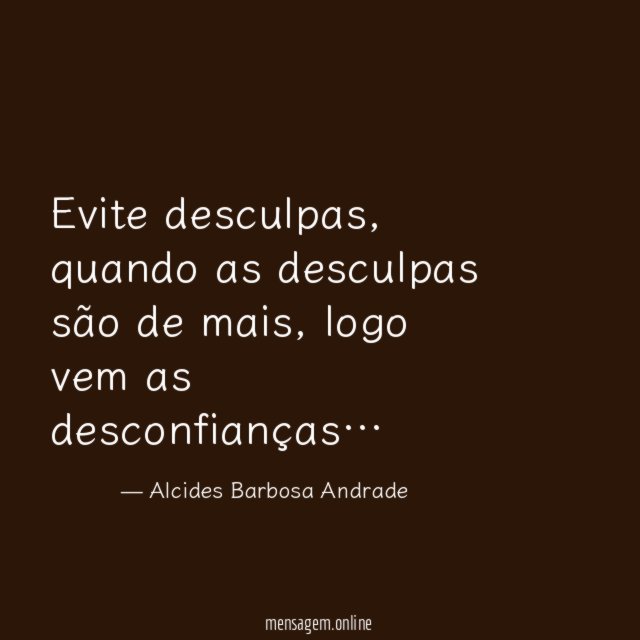 Evite desculpas