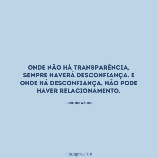 Onde não há transparência
