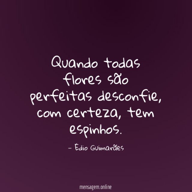 Quando todas flores são perfeitas desconfie