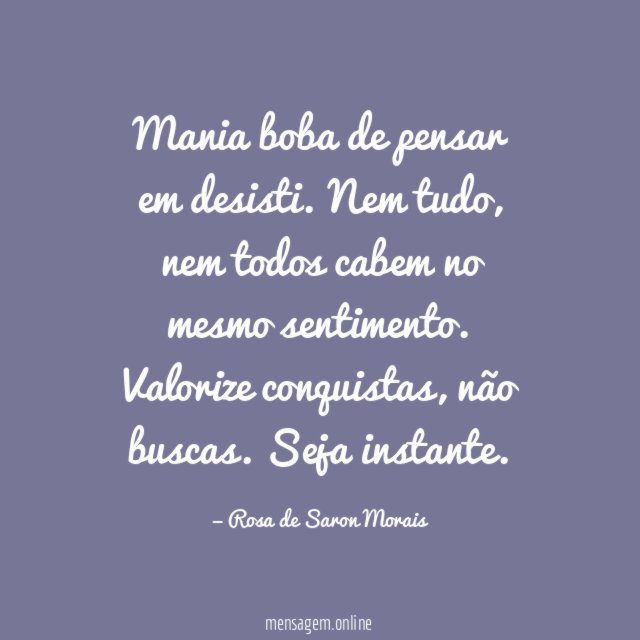 Mania boba de pensar em desisti