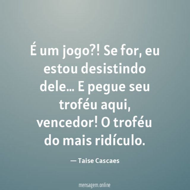 É um jogo