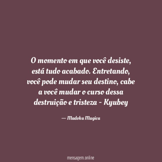 O momento em que você desiste