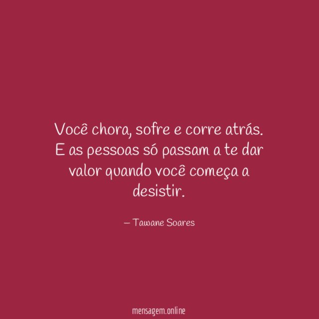 Você chora