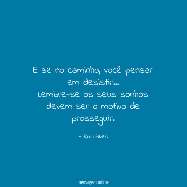 E se no caminho