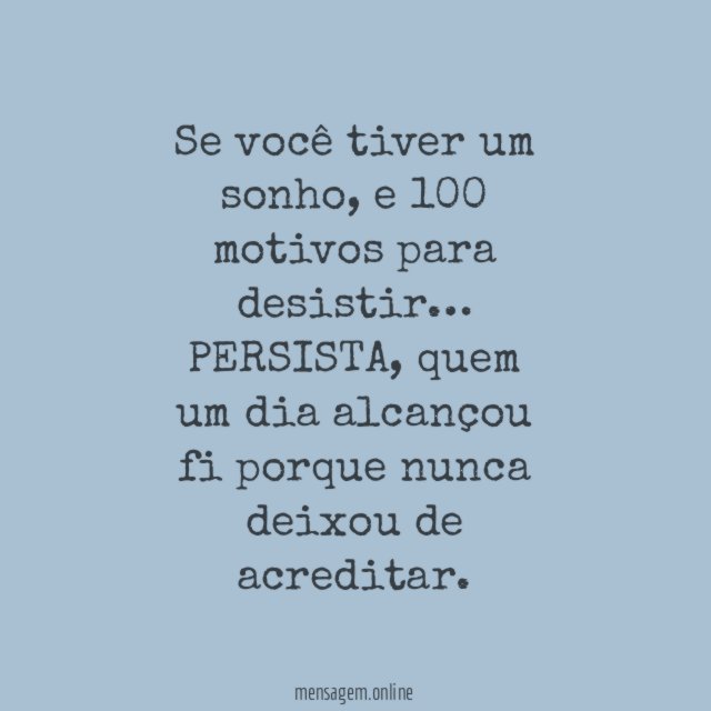 Se você tiver um sonho