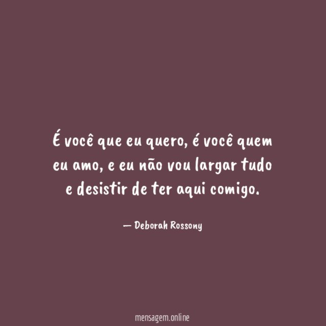 É você que eu quero