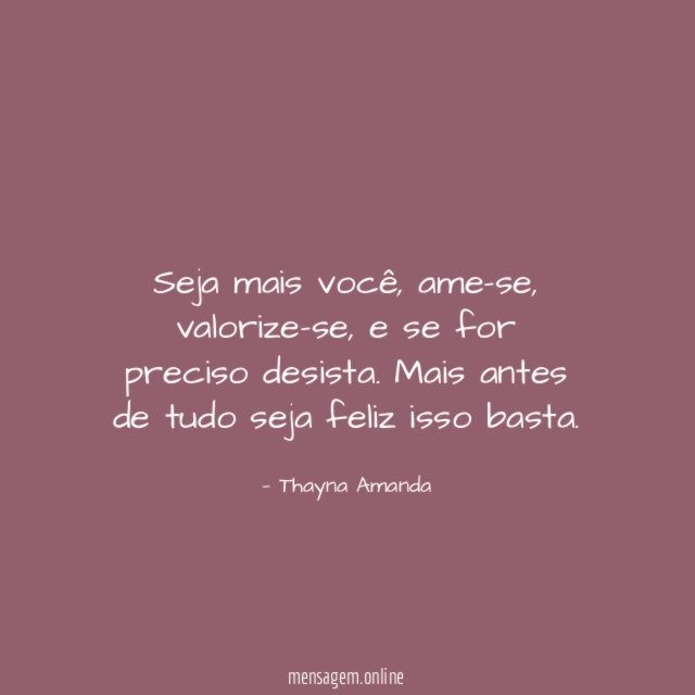 Seja mais você