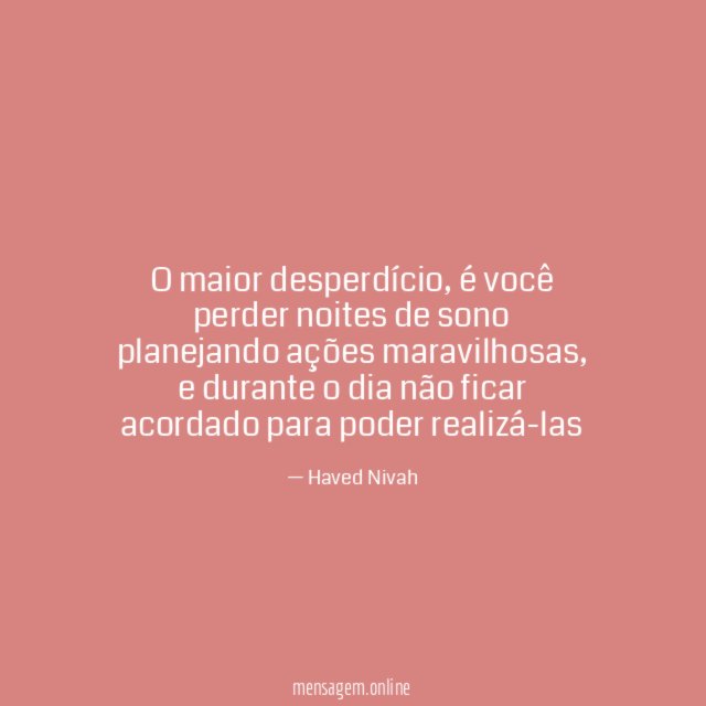 O maior desperdício