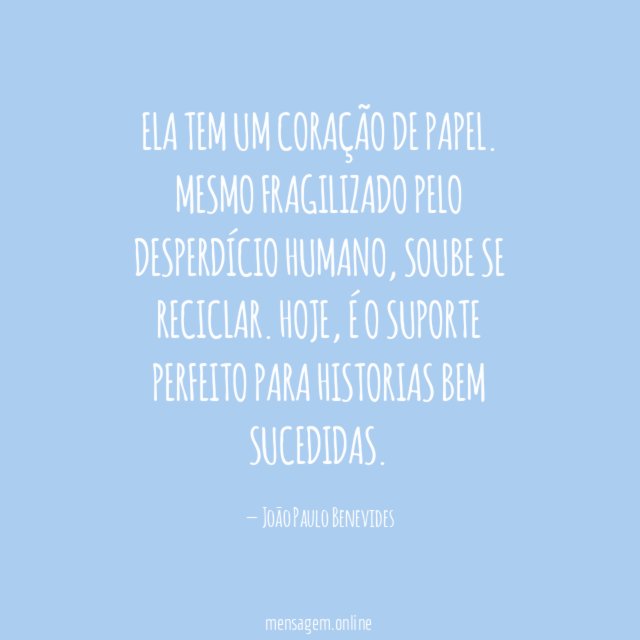 Ela tem um coração de papel