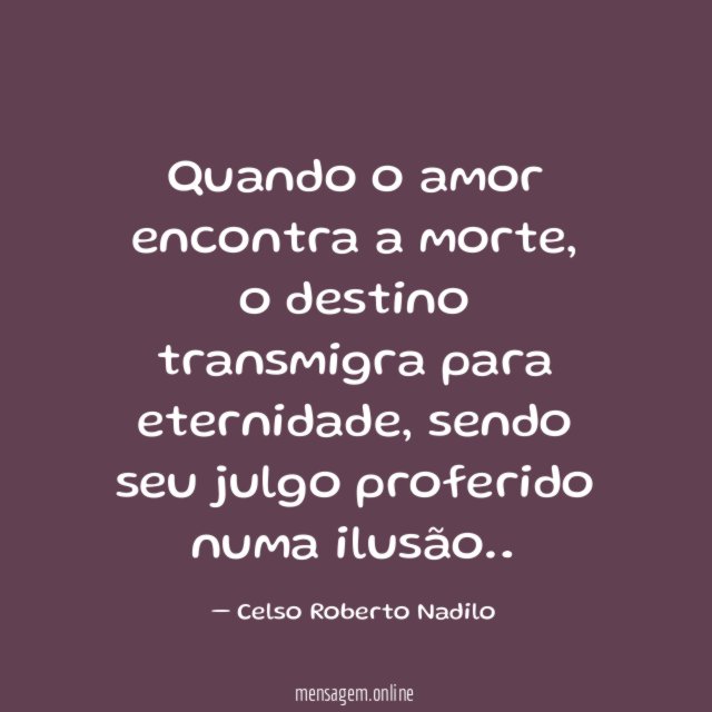 Quando o amor encontra a morte