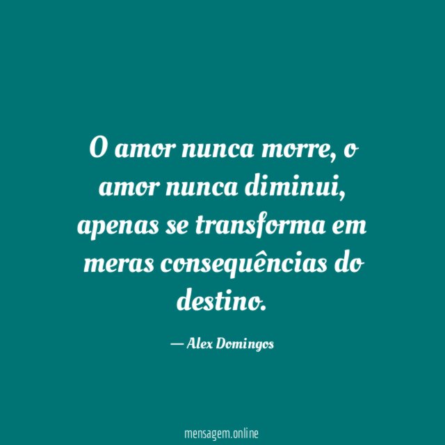 O amor nunca morre