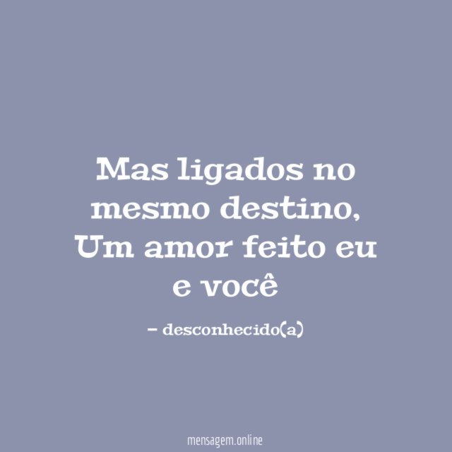 Mas ligados no mesmo destino