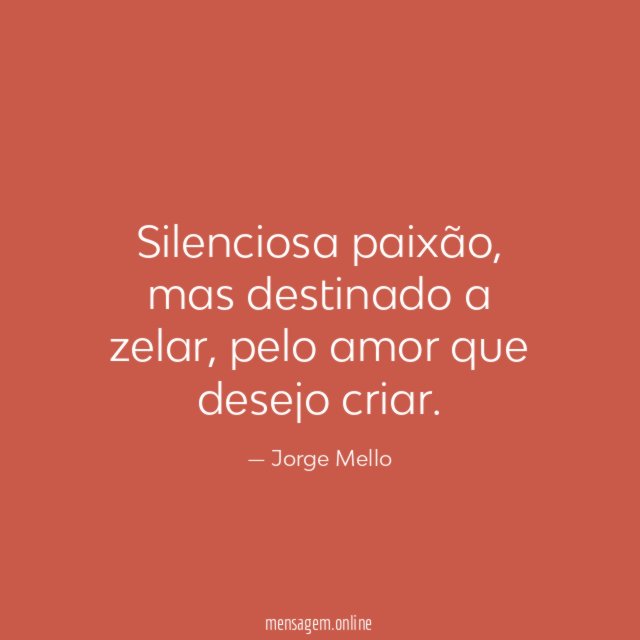 Silenciosa paixão