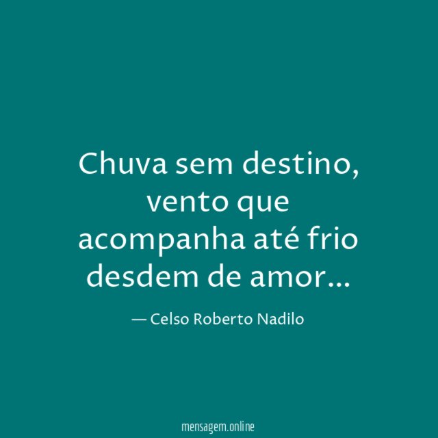 Chuva sem destino