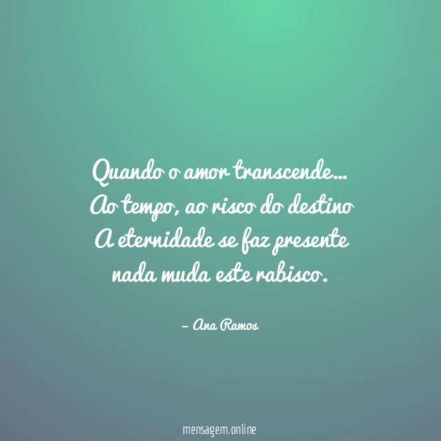 Quando o amor transcende