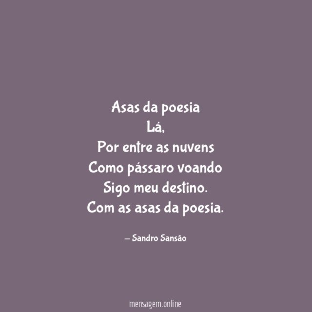 Asas da poesia