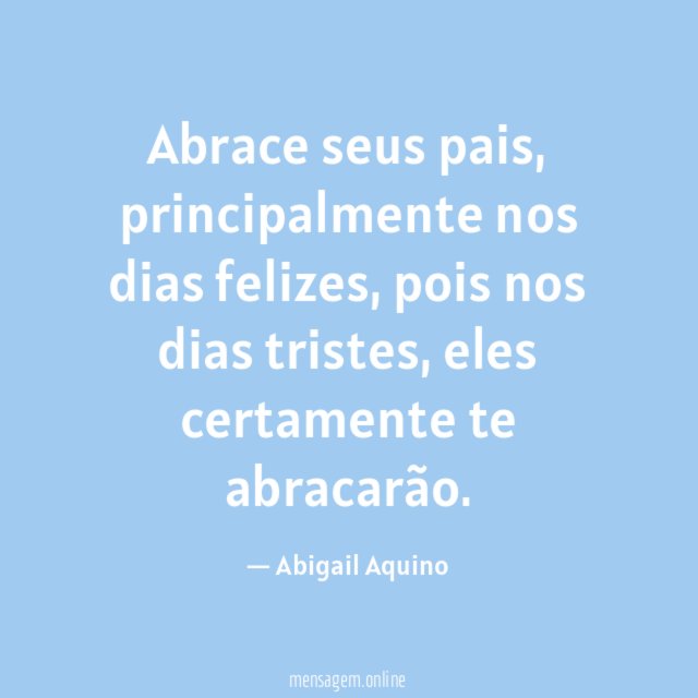 Abrace seus pais
