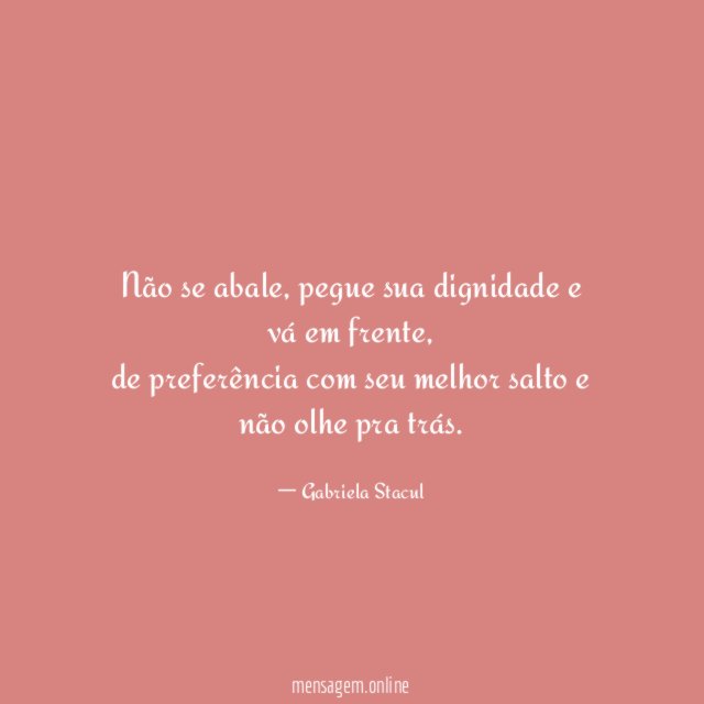 Não se abale